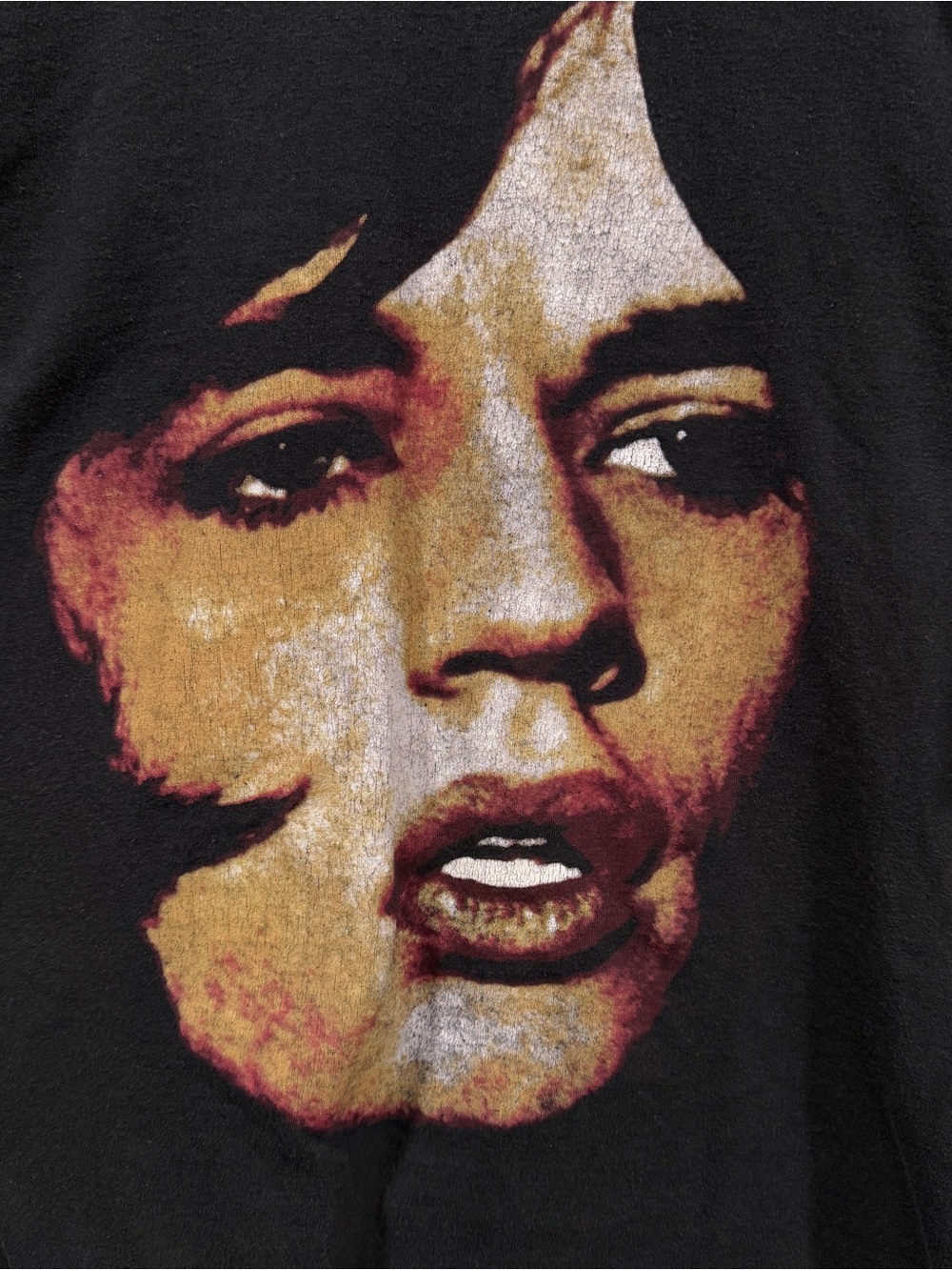 the Rolling Stones Portrait Print in Black, Brown, Cream and Red Tones